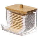 1pc Transparent Clear Cotton Swabs Storage Holder Dispenser - Keep Cotton Pads Organized and Within Reach - Bathroom Storage Container with Lid, Art Supplies Organizer, Space-Saving, Easy to Clean, and Durable