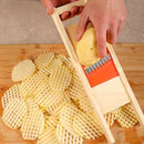 Stainless Steel Potato Slicer - Manual Wave Cutter for Perfectly Cut Potatoes, Vegetables & Fruits - Essential Kitchen Gadget