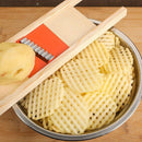 Stainless Steel Potato Slicer - Manual Wave Cutter for Perfectly Cut Potatoes, Vegetables & Fruits - Essential Kitchen Gadget
