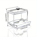 1pc Transparent Clear Cotton Swabs Storage Holder Dispenser - Keep Cotton Pads Organized and Within Reach - Bathroom Storage Container with Lid, Art Supplies Organizer, Space-Saving, Easy to Clean, and Durable