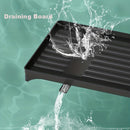 1pc Large Capacity 2-Tier Dish Drying Rack with Drainboard, Double-Layer Bowl & Cup Rack, Detachable Over The Sink Organizer for Kitchen Counter, Black & White - Ideal for Plates, Bowls, Cups & Cutlery Storage, Dish Drying Ra