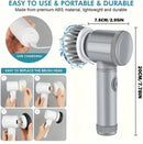 Escova de Limpeza Elétrica Geral Giratória com 6 Cabeças de Escova, Recarregável USB, Escova de Limpeza Elétrica Giratória Portátil Sem Fio Recarregável 5 em 1 Limpeza Geral