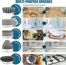 Escova de Limpeza Elétrica Geral Giratória com 6 Cabeças de Escova, Recarregável USB, Escova de Limpeza Elétrica Giratória Portátil Sem Fio Recarregável 5 em 1 Limpeza Geral