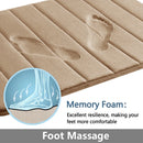 Memory Foam Bathroom Rugs Set Non Slip Extra Soft Water Absorbent Machine Washable & Dry Shower Toilet Mats for Tub Floor Beige