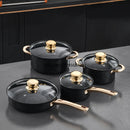 YUEDISI New Arrival 8Pcs Stainless Steel Cookware Set with Golden Handle for Home Cooking Kitchen Pots and Pan Set