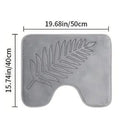 3 Piece Bathroom Mat Memory Foam Ultra Soft and Absorbent Leaf Bath Rugs Thick Washable For Bathroom Toilet Tub Mat Set