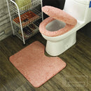 Universal plush warm toilet seat three sets of thickened toilet cover cushion toilet seat ring cover U-shaped cushion