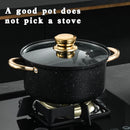 YUEDISI New Arrival 8Pcs Stainless Steel Cookware Set with Golden Handle for Home Cooking Kitchen Pots and Pan Set