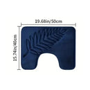 3 Piece Bathroom Mat Memory Foam Ultra Soft and Absorbent Leaf Bath Rugs Thick Washable For Bathroom Toilet Tub Mat Set
