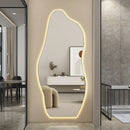 Smart Mirror with LED, Full-length Mirror Wall-mounted or Bracket-mounted, Dressing Mirror Suitable for Clothing Stores, Bedroom