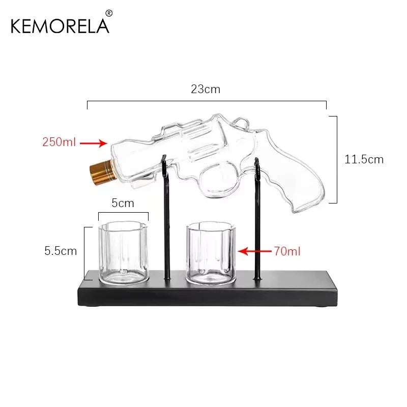 KEMORELA Revolver Glass Decanter Whiskey Glass Set Wine Dispenser Bar Drinking Container Glass Bottle Exquisite Men's Gifts
