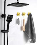 Adhesive Hook Heavy Duty Waterproof in Shower Hooks for Hanging Towels Clothes Robes for Bathroom Removable Adhesive Wall Hook