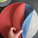 1/4/6Sets Boho Woven Round Placemats and Rattan Coasters Set Dining Table Mats Coasters Non Slip Washable Farmhouse Place Mats
