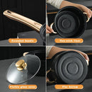 YUEDISI New Arrival 8Pcs Stainless Steel Cookware Set with Golden Handle for Home Cooking Kitchen Pots and Pan Set