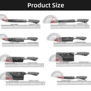 Kitchen Knives Set 1-8PCS Utility Santoku Japanese Chef Knife Cleaver Damascus Drawing 7Cr17 440C Stainless Steel Kitchen Tools