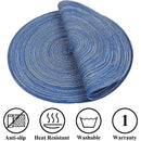 1/4/6Sets Boho Woven Round Placemats and Rattan Coasters Set Dining Table Mats Coasters Non Slip Washable Farmhouse Place Mats
