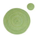 1/4/6Sets Boho Woven Round Placemats and Rattan Coasters Set Dining Table Mats Coasters Non Slip Washable Farmhouse Place Mats