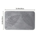 3 Piece Bathroom Mat Memory Foam Ultra Soft and Absorbent Leaf Bath Rugs Thick Washable For Bathroom Toilet Tub Mat Set