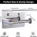 Toilet Paper Holder Wall Mount, Fits Mega Rolls Size  Toilet Paper Holder with Shelf,  Premium Rustproof Stainless Steel,Silver