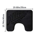 3 Piece Bathroom Mat Memory Foam Ultra Soft and Absorbent Leaf Bath Rugs Thick Washable For Bathroom Toilet Tub Mat Set