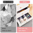 [Foldable Nylon Bra Organizer] 5pcs Foldable Nylon Bra Organizer - Closet Underwear Organizer Drawer Divider for Women - Includes 6/7/7/11/11 Cell for Lingerie, Underwear, Socks, Ties (Black)