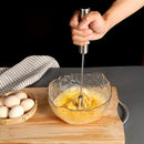 Stainless Steel Multi-Use Whisk & Milk Frother - Hand Push Blender For Baking, Eggs & Cream - Essential Kitchen Gadget