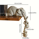 3pcs/set Adorable Elephant Hanging Decor - Resin Crafts for Home and Room Decor