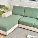 1pc Large Leaf Print Sofa Cover - Stretchy, Elastic, Modern Dust Protection for All-Season Use, Machine Washable, Durable Polyester Blend, Ideal for Living Room, Bedroom, Office Decor, Sectional Sofa Cover|Modern Style Cover|