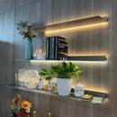 Prateleira Flutuante Led Premium - Alumínio com iluminação inteligente