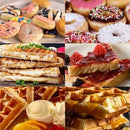 Máquina 6 em 1 Donuts, Torradeira ,Waffles ,Nozes , Sanduicheira e Grill
